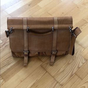 Leather satchel bag